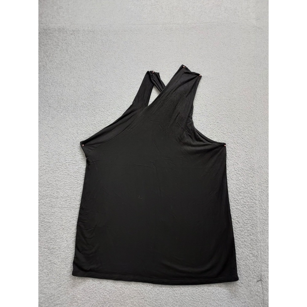 Eri + Ali Women Athletic Tank Top M Black Cross Back Sleeveless Workout Yoga Gym